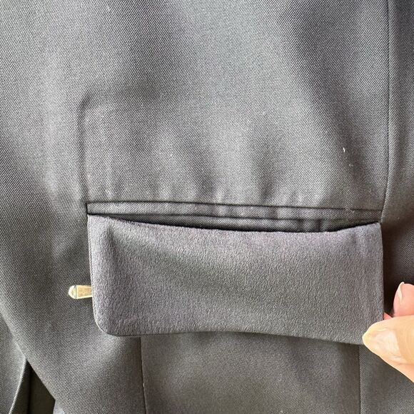 Preen By Thornton Bregazzi Blazer Black Wool Modern Rocker Back Slit Zipper S - Picture 14 of 16